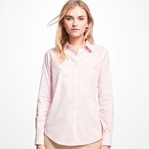 NWOT Brooks Brothers Fitted No-Iron Pink Shirt